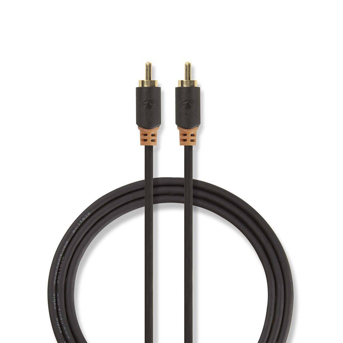 Nedis Digitale Audiokabel RCA Male Verguld 2.00 m Rond PVC - Kabel - Audio/Multimedia