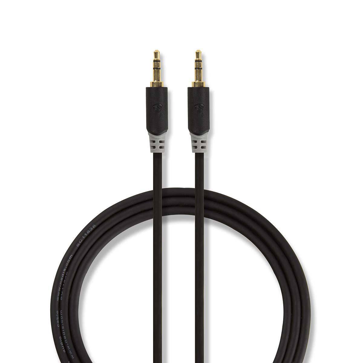 Nedis Stereo-Audiokabel 35 mm Male 35 Verguld 10.0 m Rond Antraciet - Kabel - Audio/Multimedia