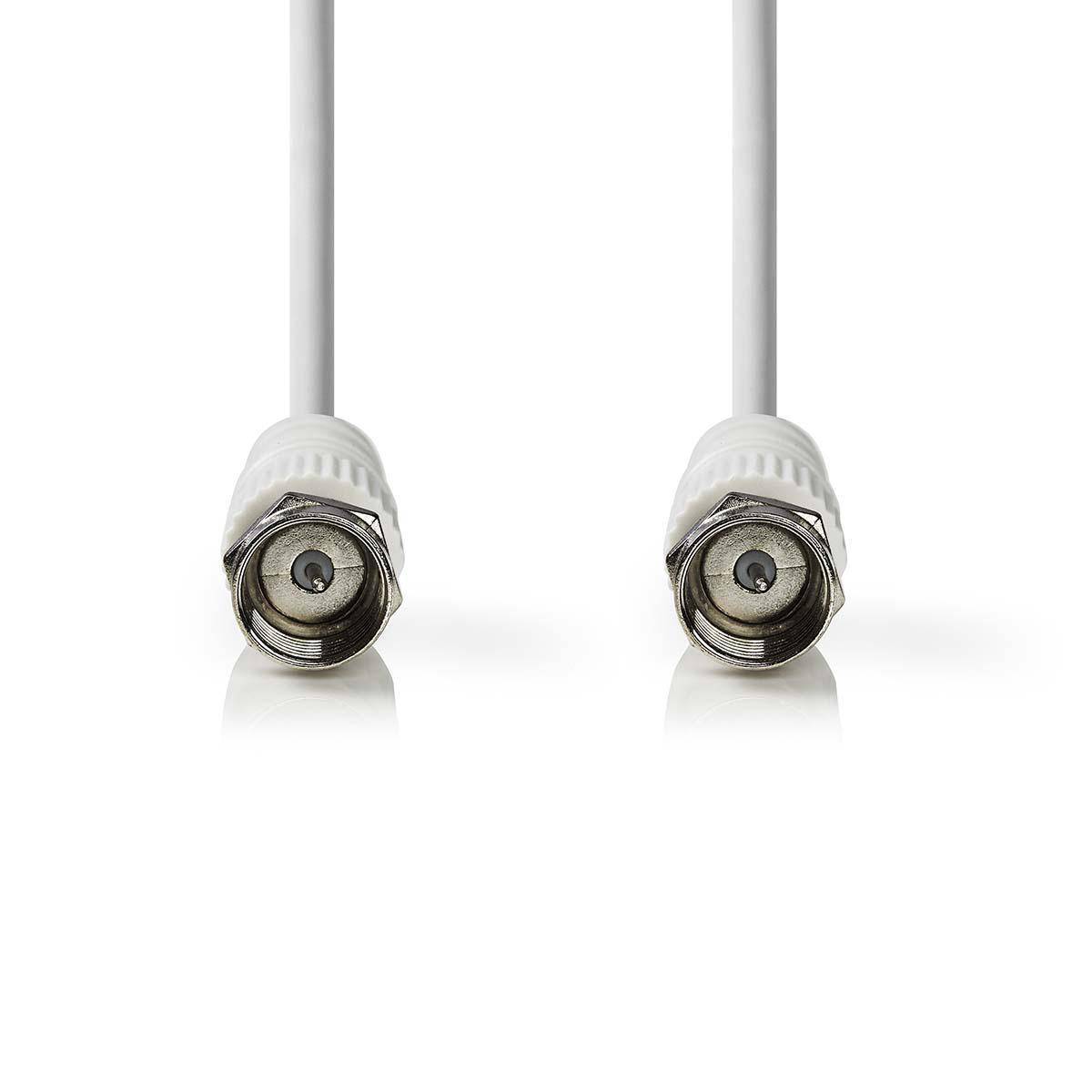 Nedis Satelliet- en Antennekabel F-Male Vernikkeld 75 Ohm Dubbel - Antenne/TV