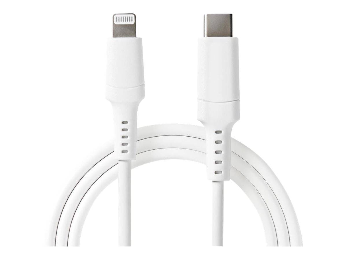 Nedis 1m USB-C Lightning Kabel für iPad, iPhone, iPod, weißMFi-zertifiziert
