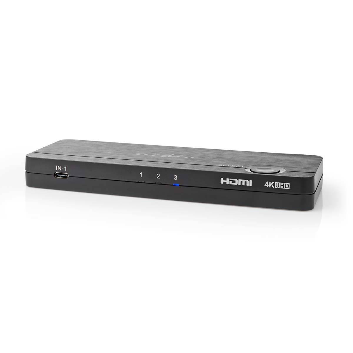 Nedis VCON6430AT - HDMI - USB Typ-A - 2x HDMI - USB-C - 4x USB A - HDMI - Acrylnitril-Butadien-Styrol (ABS) - Anthrazit