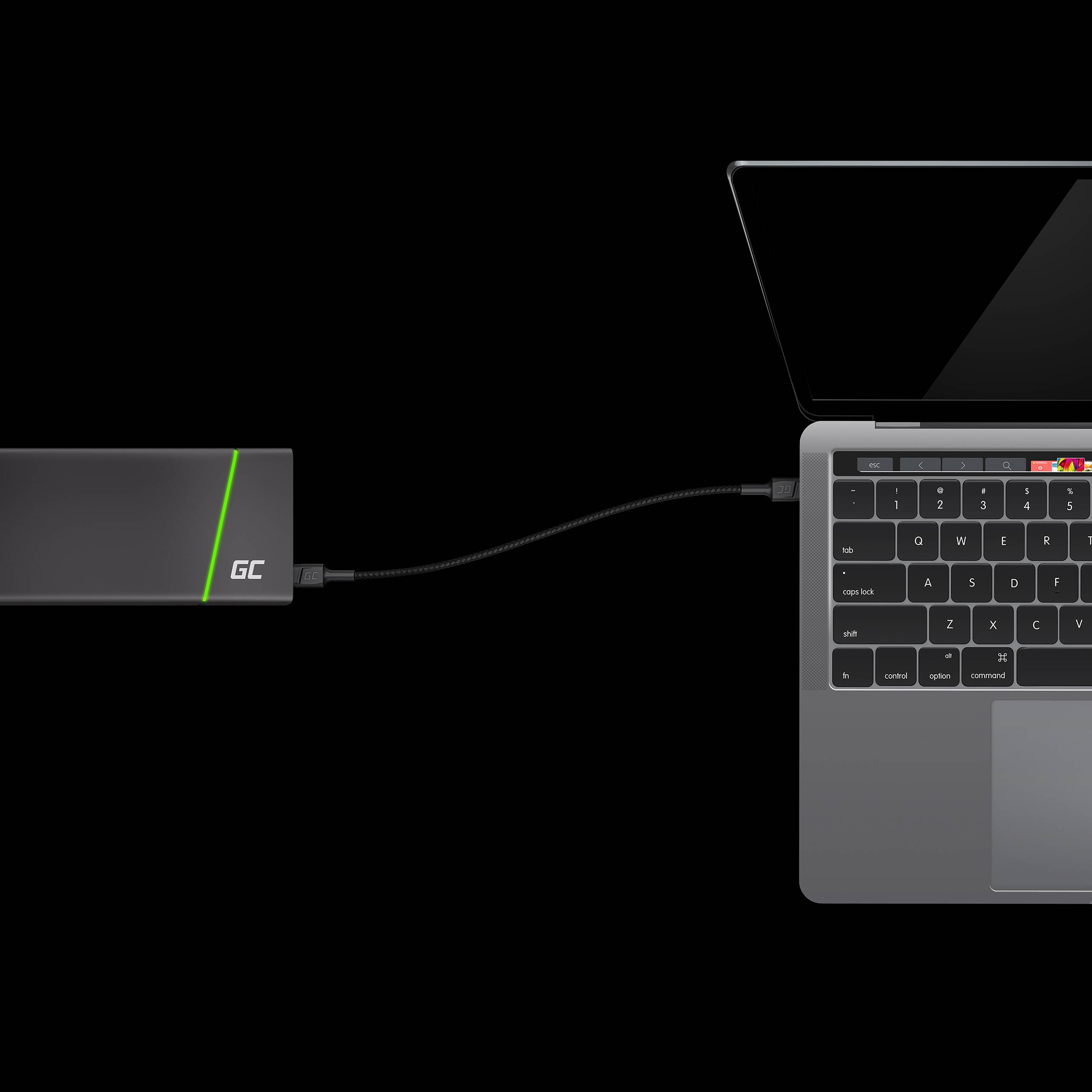 PowerStream Kabel USB-C auf USB-C - QC Ultra Charge - 30cm