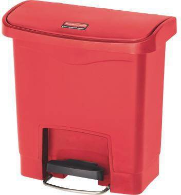 Rubbermaid Tretabfalleimer Slim Jim 1883563 Kunststoff 15l rot