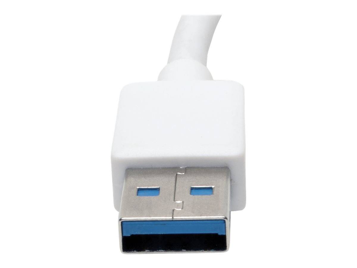 Eaton Tripp Lite Series USB 3.0 SuperSpeed to Gigabit Ethernet NIC Network Adapter RJ45 10/100/1000 Aluminum White
