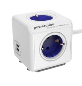 Allocacoc PowerCube extended usb - Stromverteilungseinheit - Wechselstrom 220-240 V - Ausgangsanschlüsse: 4 (CEE 7/4)