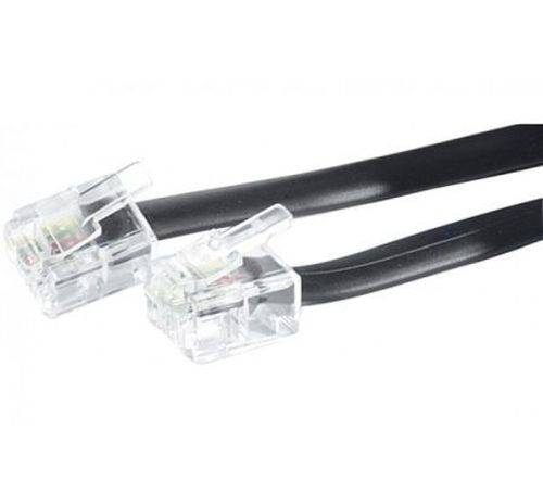 Modular-Anschlusskabel, RJ11 St. (6P4C) / RJ11 St. (6P4C), schwarz, 10,0 m