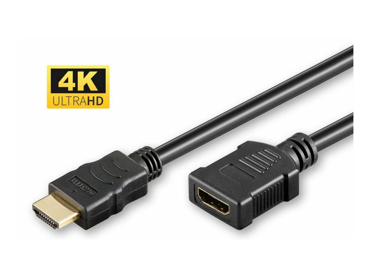 MicroConnect - Ultra High Speed - HDMI-Verlängerungskabel - HDMI männlich zu HDMI weiblich - 1.5 m - Schwarz - unterstüt