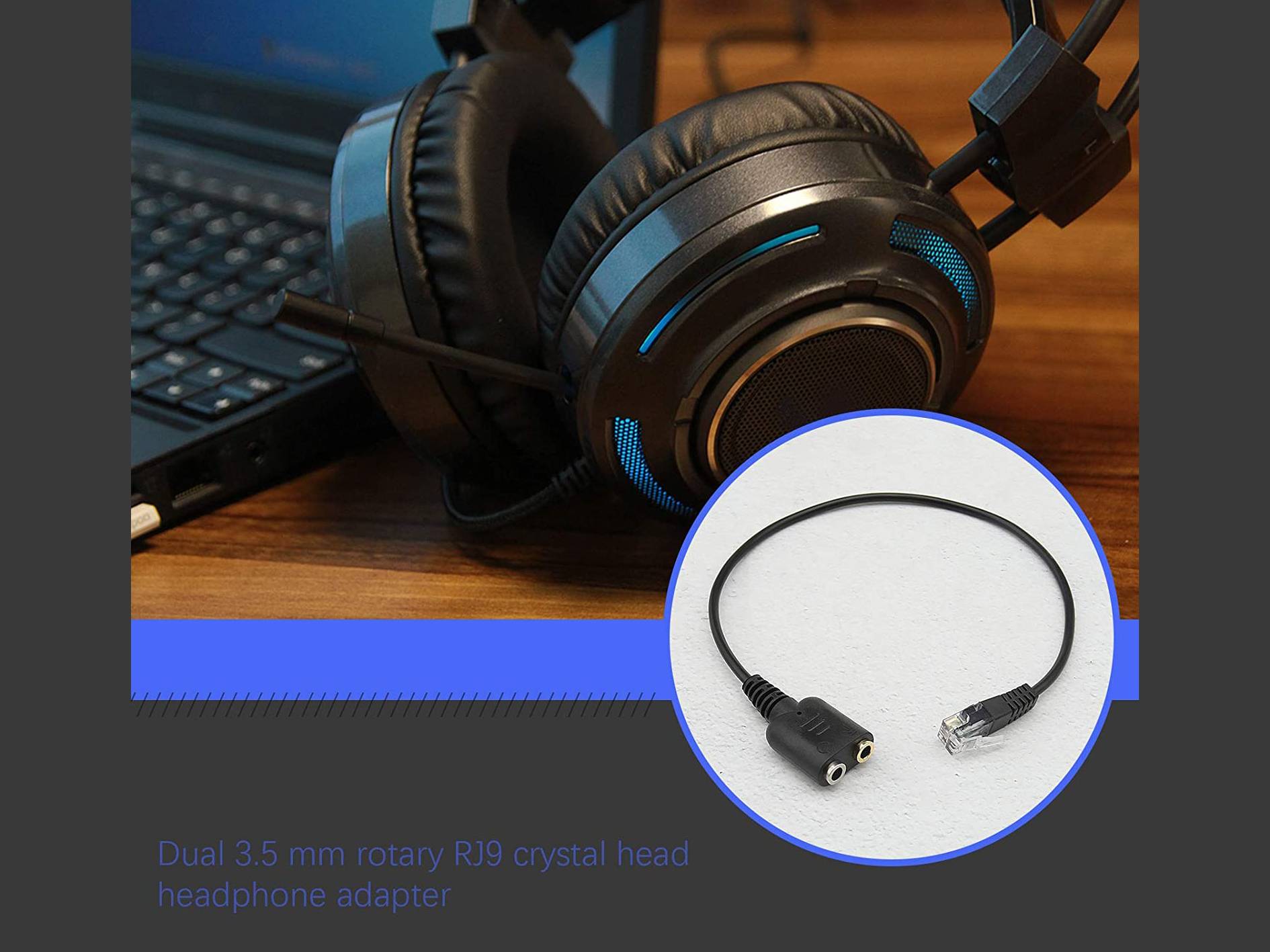 Equip Headsetadapter - RJ-9 männlich zu 3,5-mm-Klinkenstecker weiblich