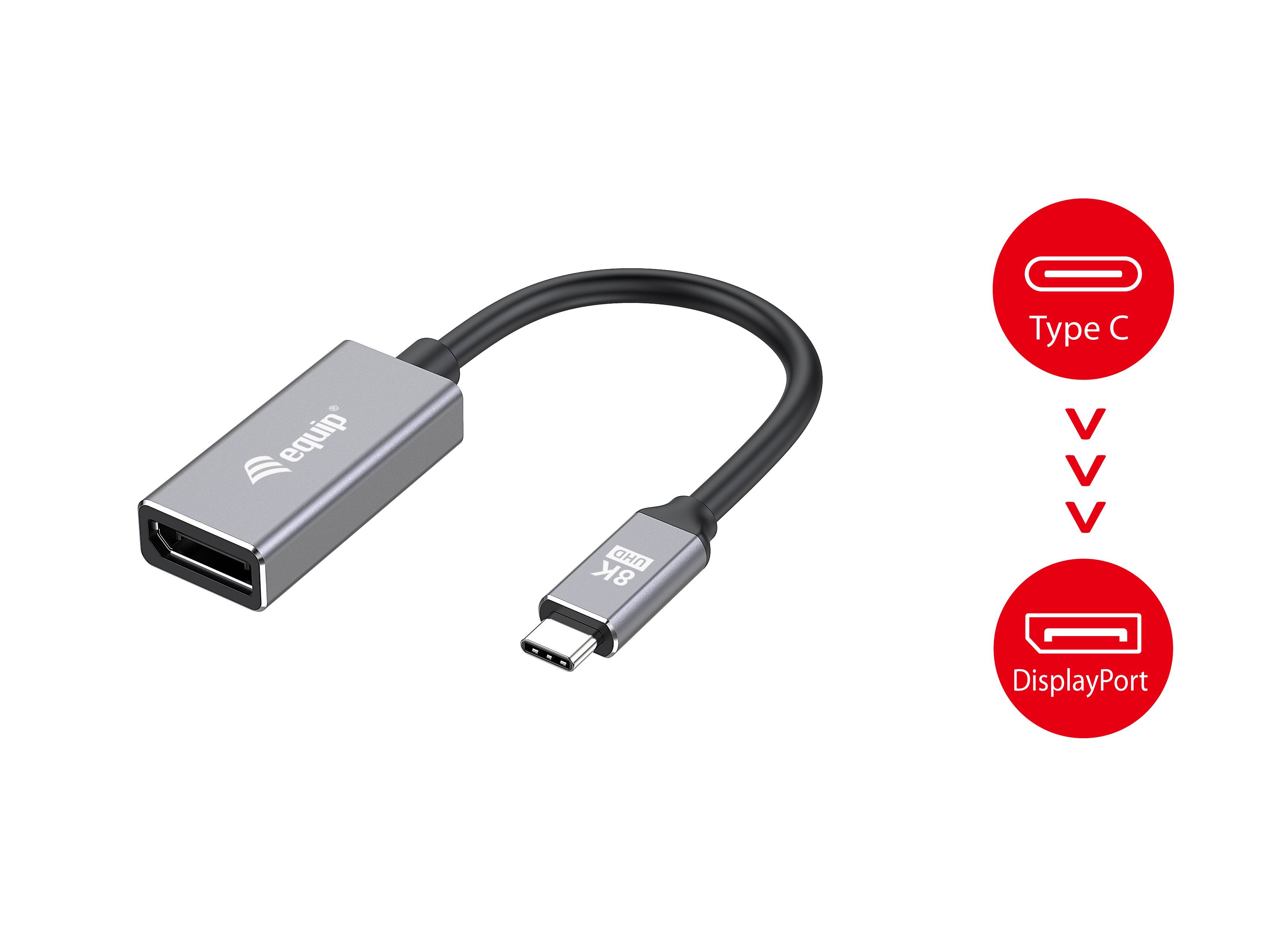 Equip Videoadapter - 24 pin USB-C (M) zu DisplayPort (W)