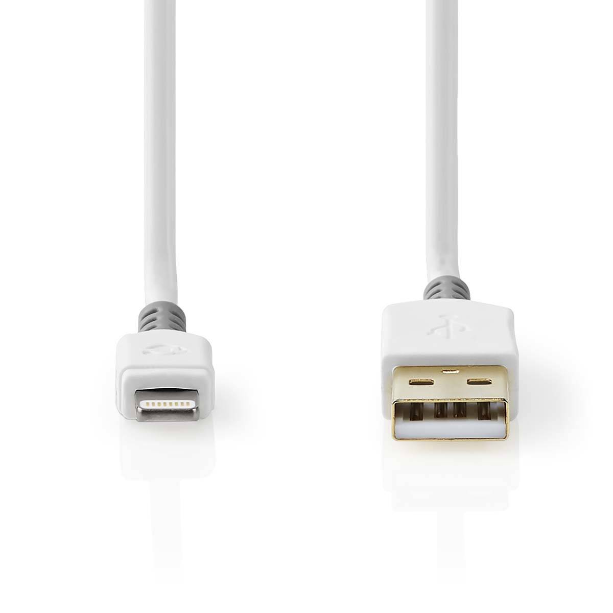 Nedis CCBW39300WT30 - 3 m - Lightning - USB A - Männlich - Männlich - Weiß
