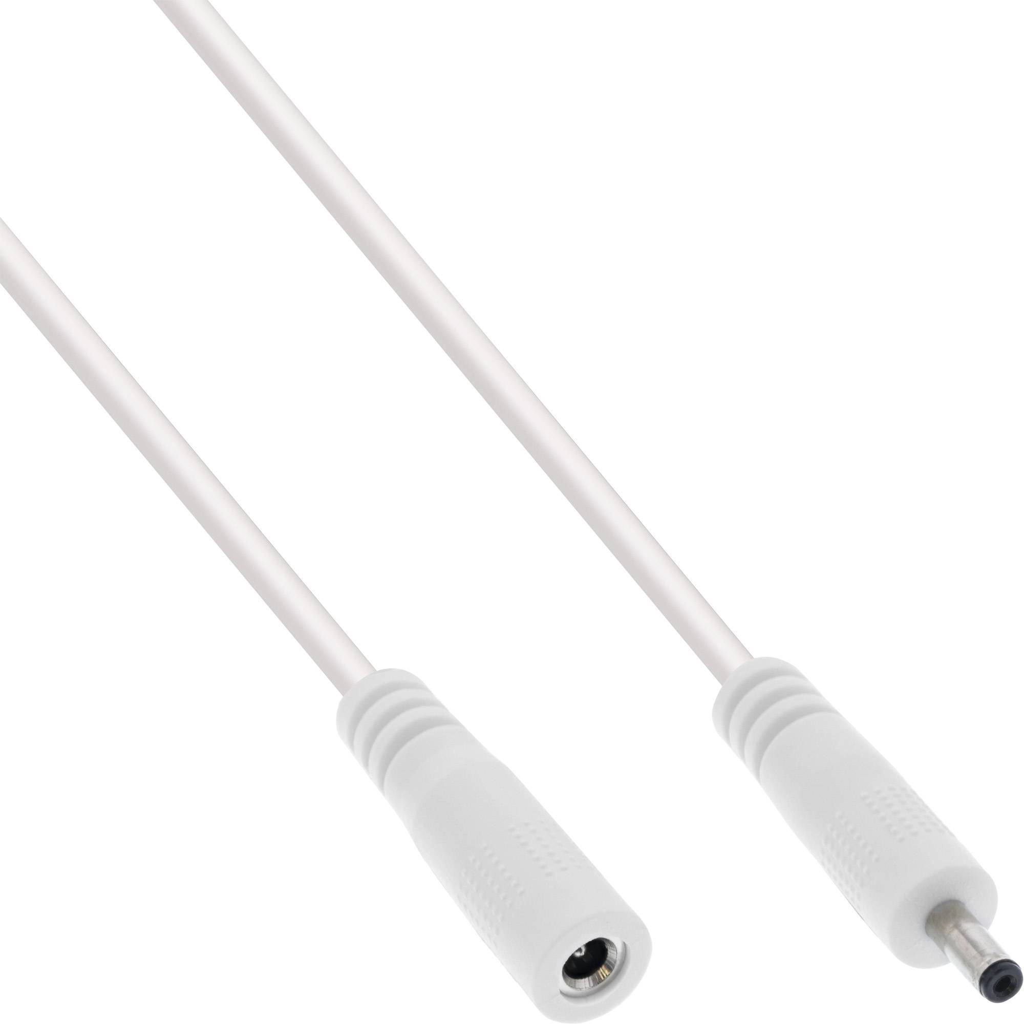 INLINE - DC Verlängerungskabel - DC Stecker/Buchse 3,5x1,35mm - AWG 18 - weiß 1m