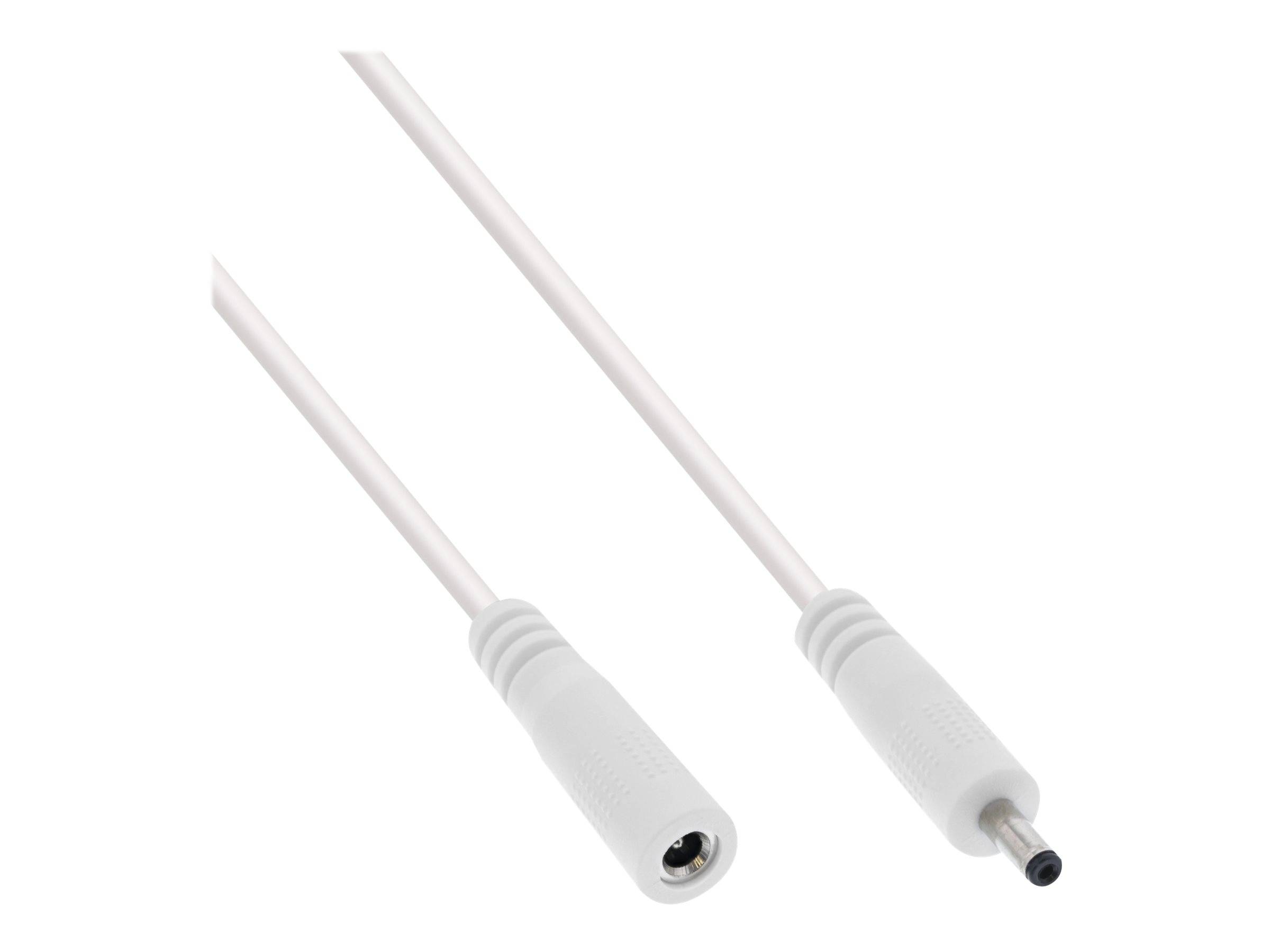 INLINE - DC Verlängerungskabel - DC Stecker/Buchse 3,5x1,35mm - AWG 18 - weiß 2m