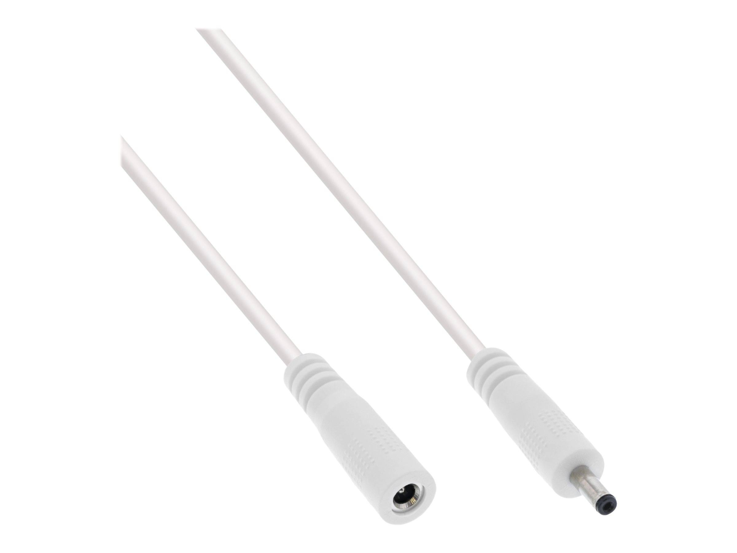 INLINE - DC Verlängerungskabel - DC Stecker/Buchse 3,5x1,35mm - AWG 18 - weiß 3m