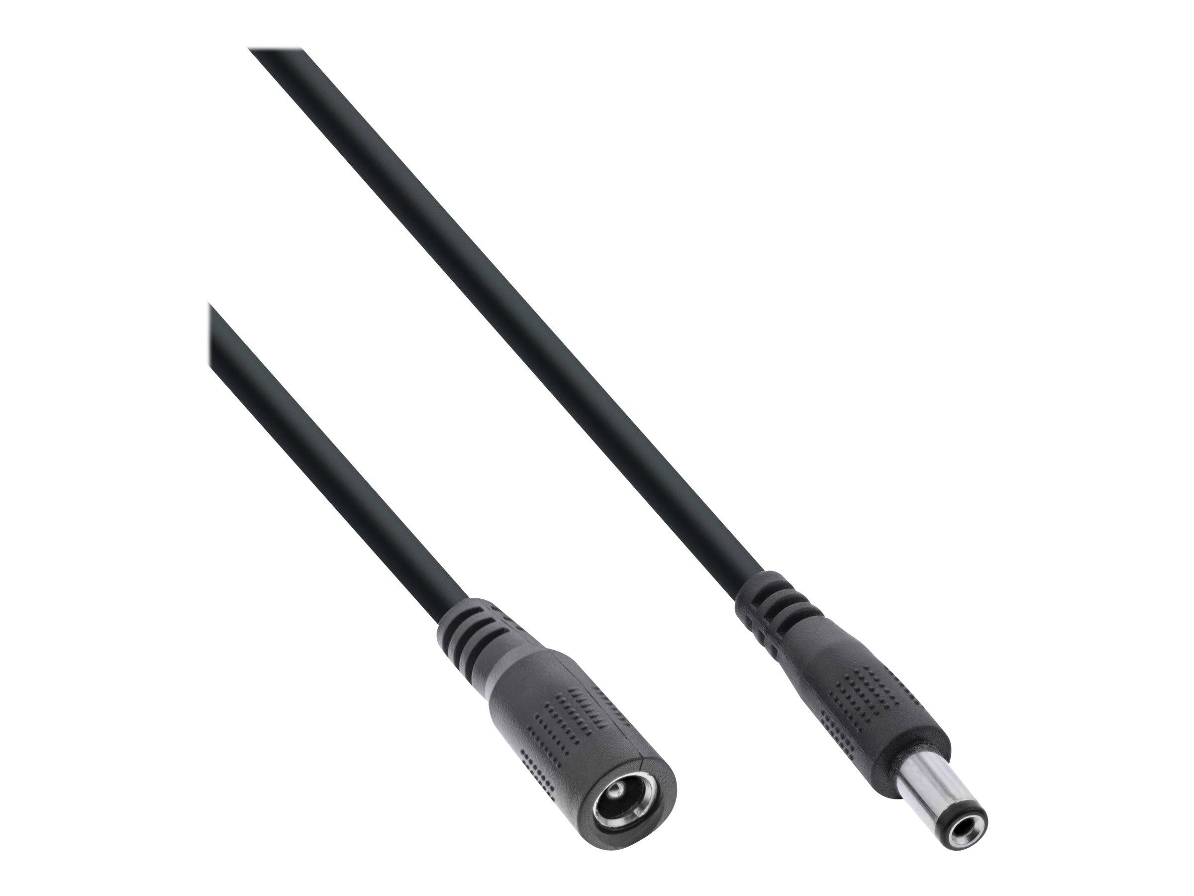 INLINE - DC Verlängerungskabel - DC Stecker/Buchse 5,5x2,5mm - AWG 18 - schwarz 3m