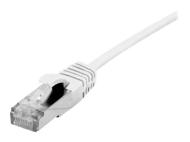 Dexlan Patchkabel Cat. 6A, S/FTP (PiMF), ultradünn, halogenfrei, mit Rastnasenschutz, weiß, 10,0 m