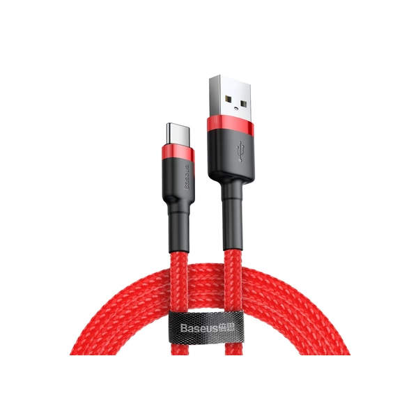 Baseus Cafule Cable durabel Kabel mit Nylon geflochtenes Ladekabel USB / USB-C QC3.0 2A 2M rot (CATKLF-C09) Baseus Cafule Cable durabel Kabel mit Nylon geflochtenes Ladekabel USB / USB-C QC3.0 2A 2M rot (CATKLF-C09)