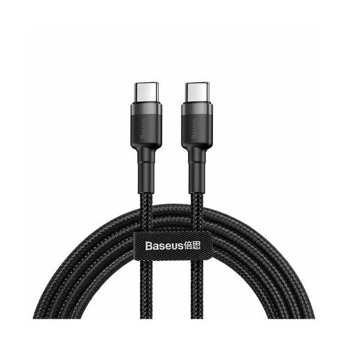 Baseus Cafule Kabel Strapazierfähiges Nylonkabel USB-C PD / USB-C PD PD2.0 60W 20V 3A QC3.0 1M Schwarz-Grau (CATKLF-GG1) Baseus Cafule Kabel Strapazierfähiges Nylonkabel USB-C PD / USB-C PD PD2.0 60W 20V 3A QC3.0 1M Schwarz-Grau (CATKLF-GG1)