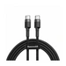 Baseus Cafule Kabel Strapazierfähiges Nylonkabel USB-C PD / USB-C PD PD2.0 60W 20V 3A QC3.0 1M Schwarz-Grau (CATKLF-GG1) Baseus Cafule Kabel Strapazierfähiges Nylonkabel USB-C PD / USB-C PD PD2.0 60W 20V 3A QC3.0 1M Schwarz-Grau (CATKLF-GG1)
