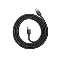 Baseus Cafule Kabel Strapazierfähiges Nylonkabel USB-C PD / USB-C PD PD2.0 60W 20V 3A QC3.0 1M Schwarz-Grau (CATKLF-GG1) Baseus Cafule Kabel Strapazierfähiges Nylonkabel USB-C PD / USB-C PD PD2.0 60W 20V 3A QC3.0 1M Schwarz-Grau (CATKLF-GG1)