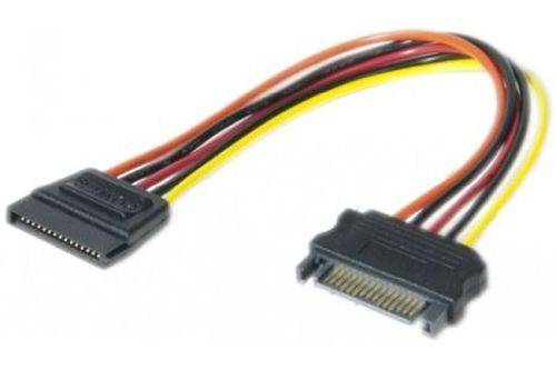 SATA Stromverlängerungskabel, SATA Stecker an SATA Buchse, 0,2 m