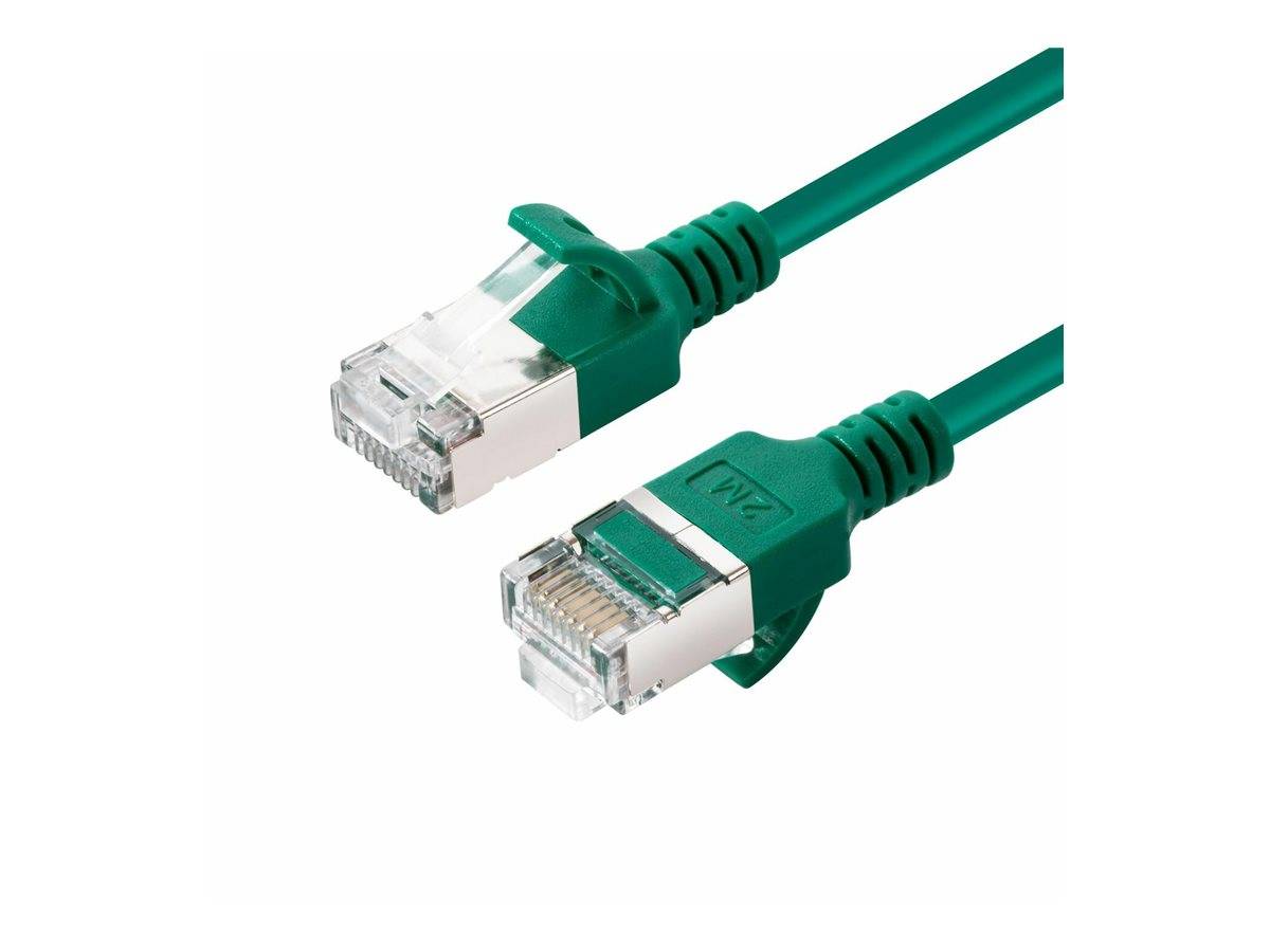 CAT6A U-FTP Slim LSZH 1m Netzwerkkabel Grün