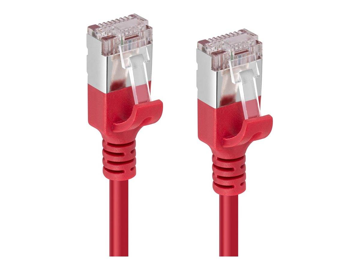 CAT6A U-FTP Slim LSZH 0,25m Netzwerkkabel Rot
