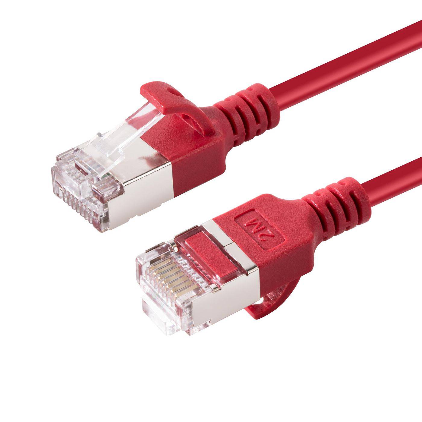 CAT6A U-FTP Slim, LSZH, 2m Netzwerkkabel, rot