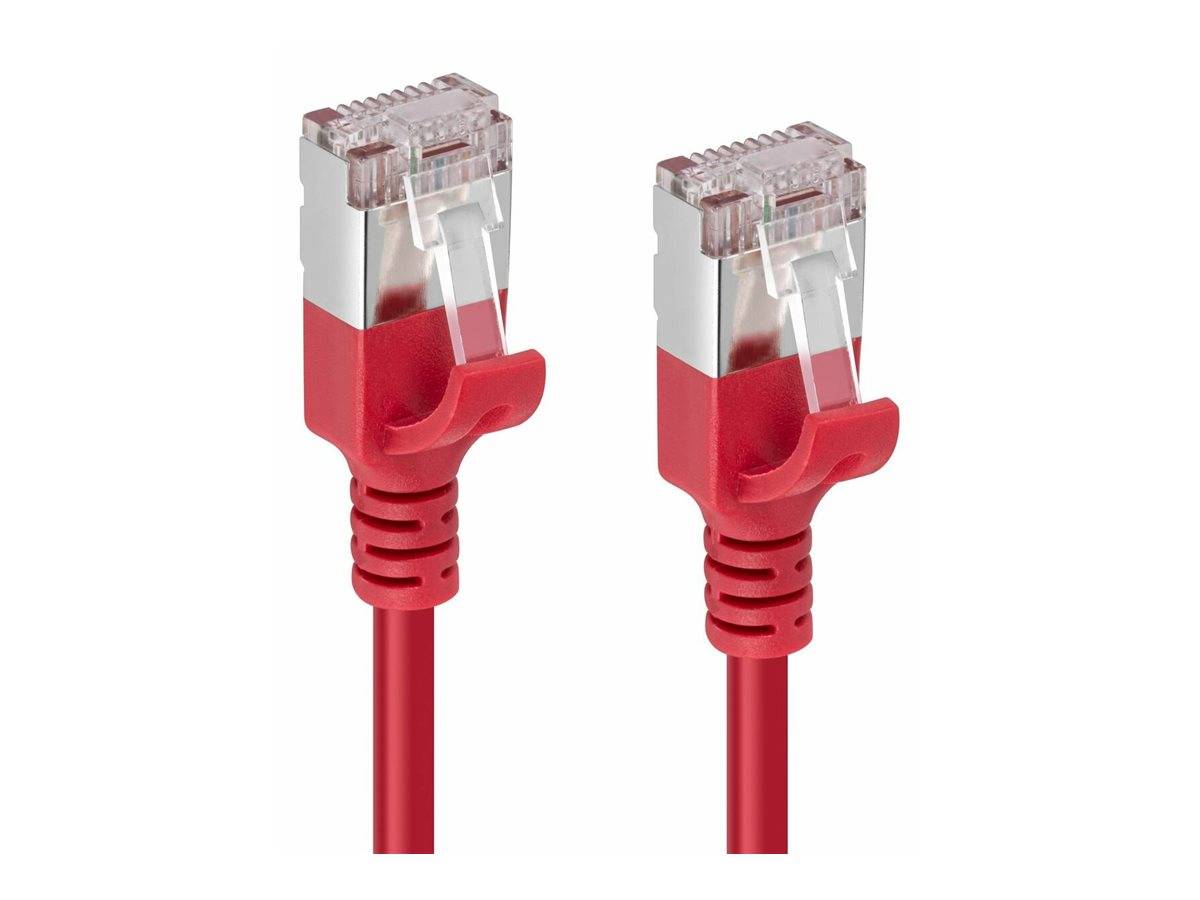 CAT6A U-FTP Slim LSZH 0,25m Netzwerkkabel Rot