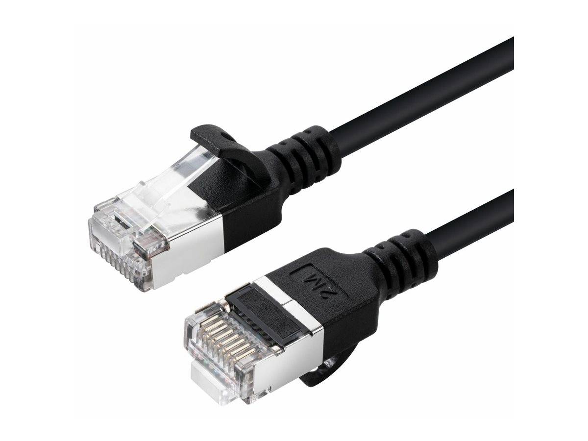 CAT6A U-FTP Slim LSZH 0.50m Netzwerkkabel Schwarz