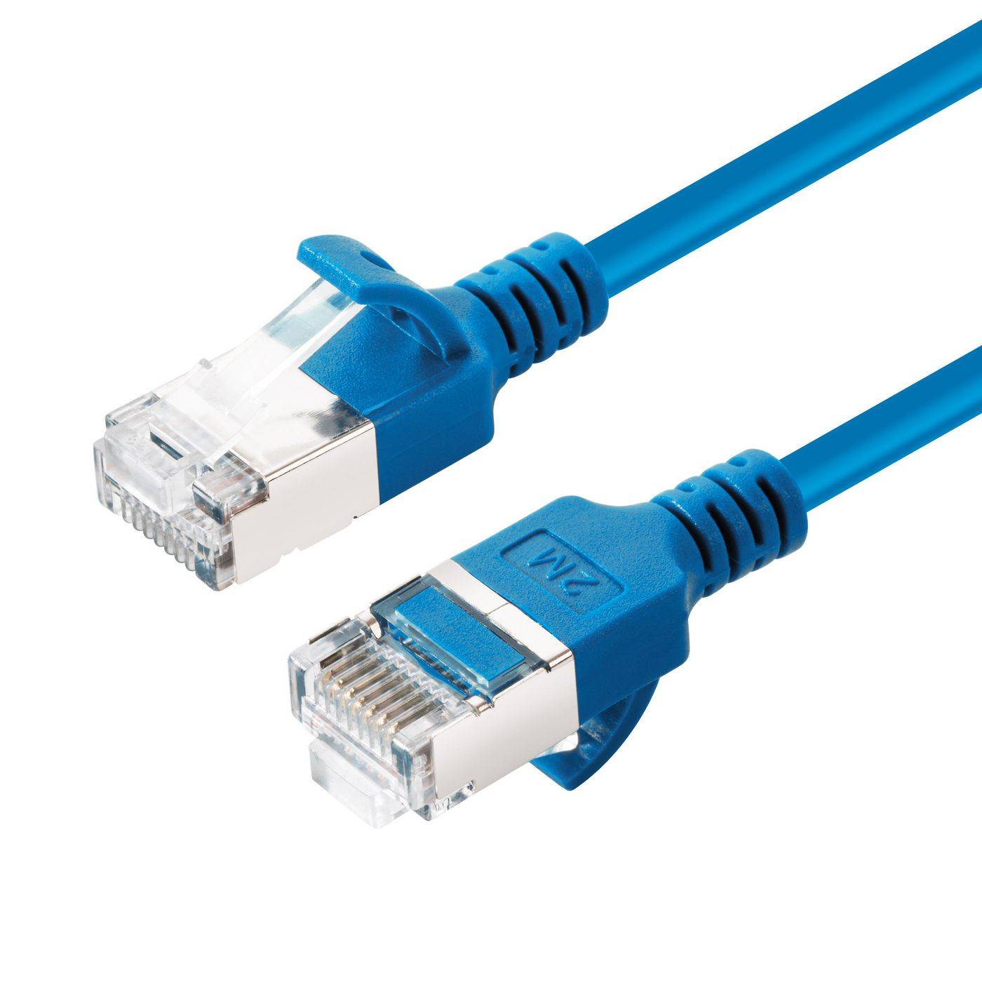 CAT6A U-FTP Slim, LSZH, 10m Netzwerkkabel, blau