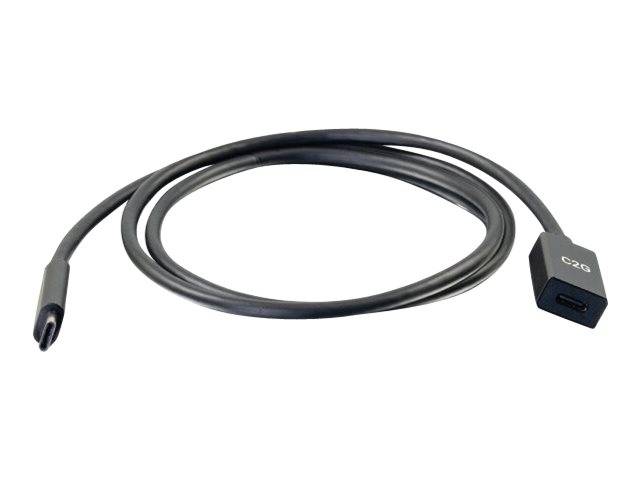 C2G 3ft USB-C to C 3.1 (Gen 2) Male to Female Extension Cable (10Gbps)