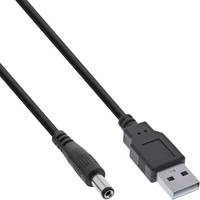 INLINE - USB DC Stromadapterkabel - USB A Stecker zu DC 5,5x2,50mm Hohlstecker - sc