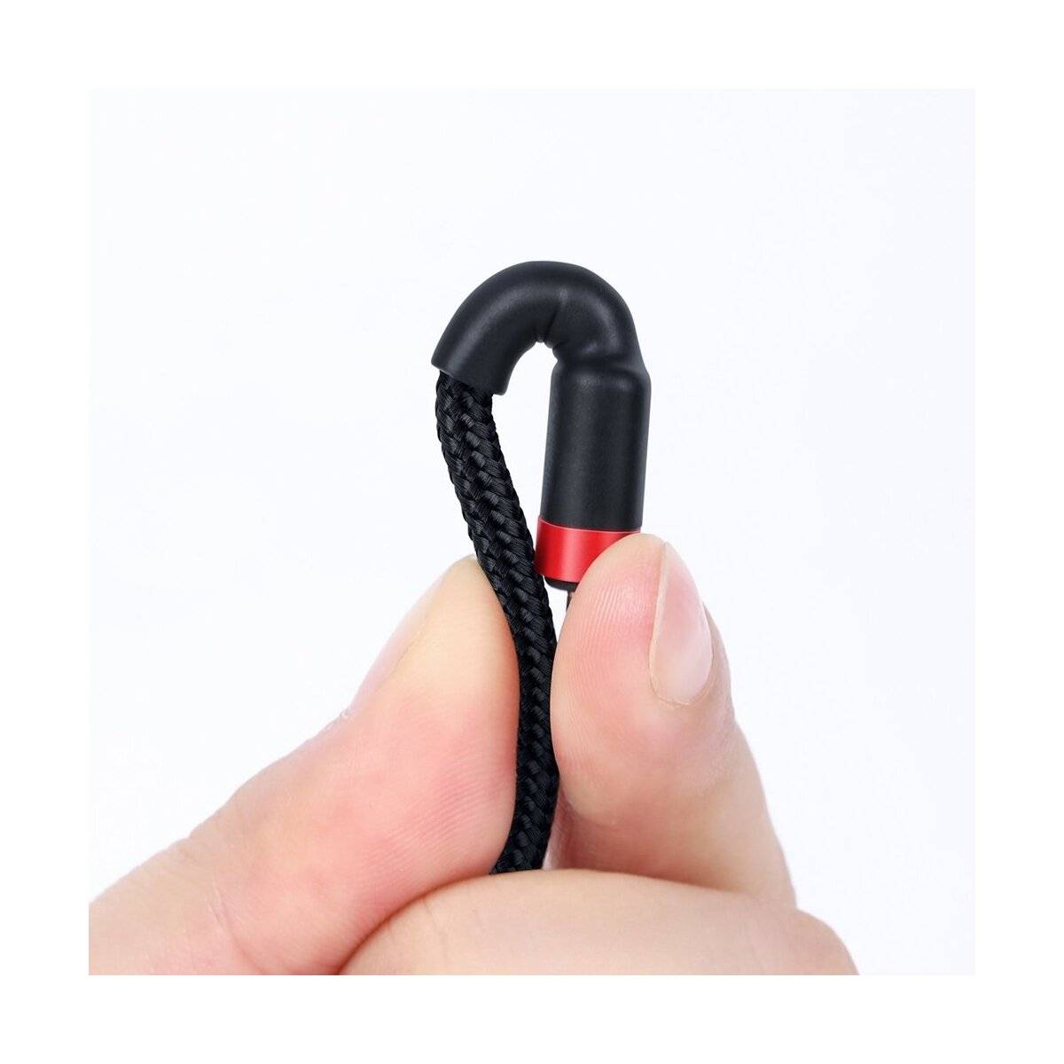 BASEUS CATKLF-G91 Nylon USB-C PD / USB-C PD2.0 60W 0 1M Ladekabel, Schwarz-Rot