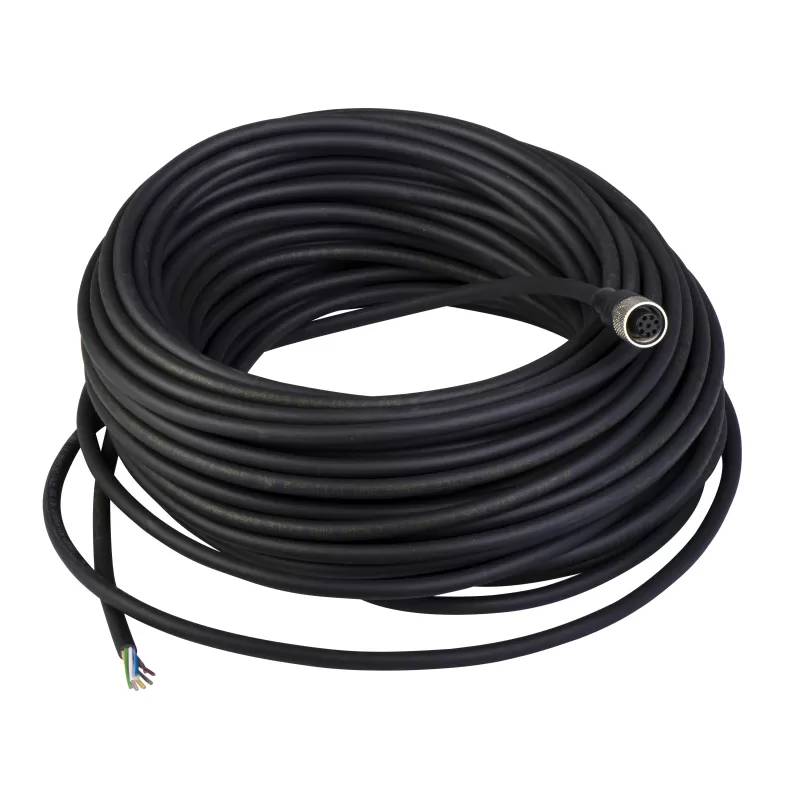 Yageo XZ-Vorverdrahteter Buchse, gerade, M12, 8-polig, PUR 25m Kabel XZCP29P11L25