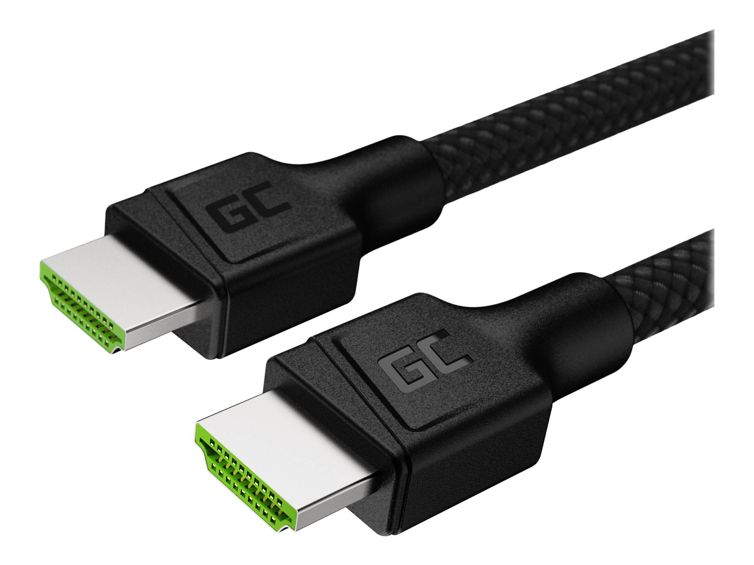Green Cell StreamPlay - HDMI-Kabel mit Ethernet - HDMI männlich zu HDMI männlich - 3 m - abgeschirmt - Schwarz - 1080p-Unterstützung, unterstützt