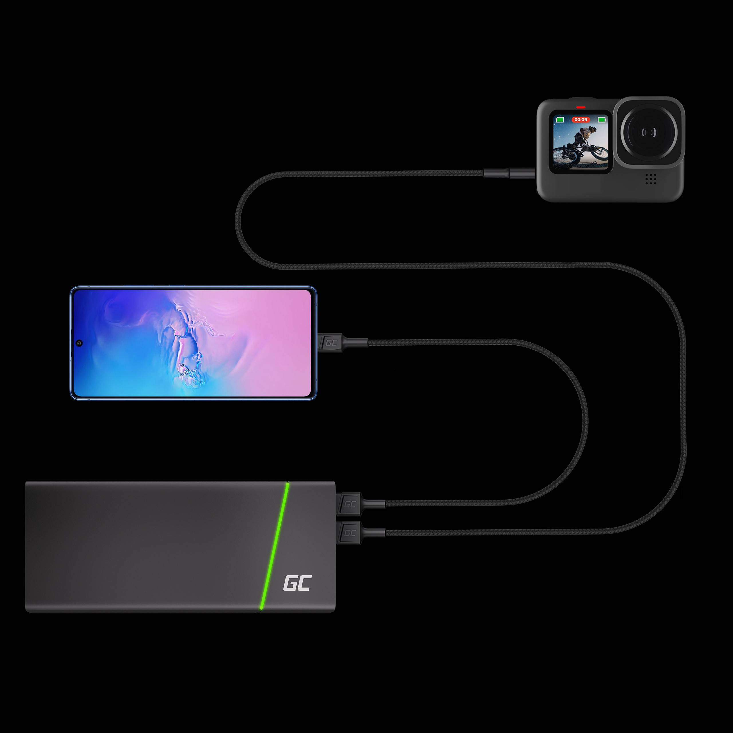 Powerstream-Kabel USB-A - Micro USB - Ultra Charge - QC 3.0 - 30cm