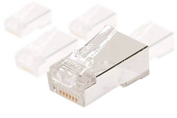 exertis Connect Dexlan 920870 - RJ-45 - Transparent - Cat5e - S/UTP (STP) - Gold - 100 Stück(e)