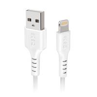 SBS TECABLEUSBIP5289W, 2 m, Lightning, USB A, Männlich, Männlich, Weiß