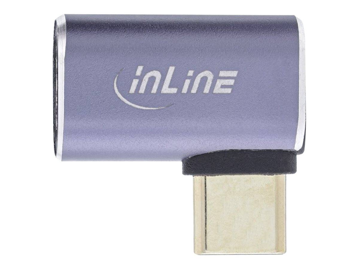 INLINE - USB4 Adapter - USB-C Stecker/Buchse rechts/links gewinkelt - Aluminium