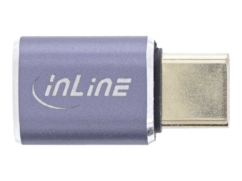 INLINE - USB4 Adapter - USB-C Stecker/Buchse - Aluminium - grau
