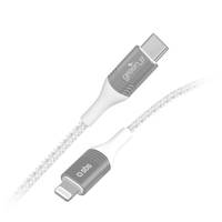 SBS GRECABLELIGTC12BW - 1,2 m - Lightning - USB C - Männlich - Männlich - Silber