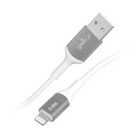 SBS GRECABLEUSBIP589W - 1,2 m - Lightning - USB A - Männlich - Männlich - Silber