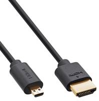INLINE - Slim Ultra High Speed HDMI Kabel - 8K4K - A St. / D St. (Micro) - 0,5m