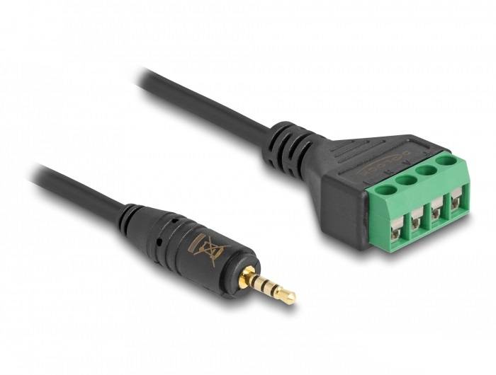 Delock Audio-Adapter - 2,5 mm 4-poliger Stereoanschluss männlich zu 4-poliger An