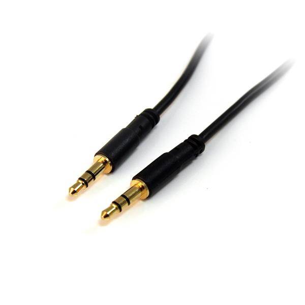 StarTech.com MU10MMS 3,5 mm Aux-Kabel (3m, schlank, St/St, Audiokabel, Kopfhörer