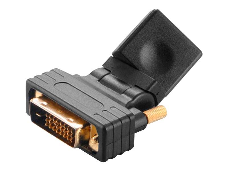 Akasa Videoanschluß - HDMI (W) 180° drehend bis DVI-D (M)