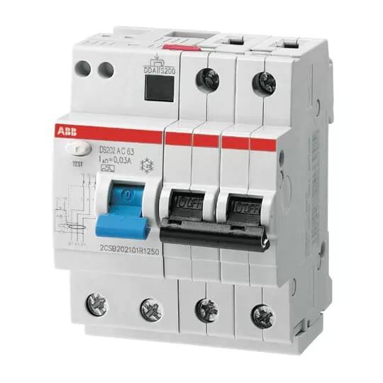 ABB DS202A-C40/0,03 FI/LS-Kombination 6kA,2P,Typ A,C 40A,30mA 2CSR252101R1404