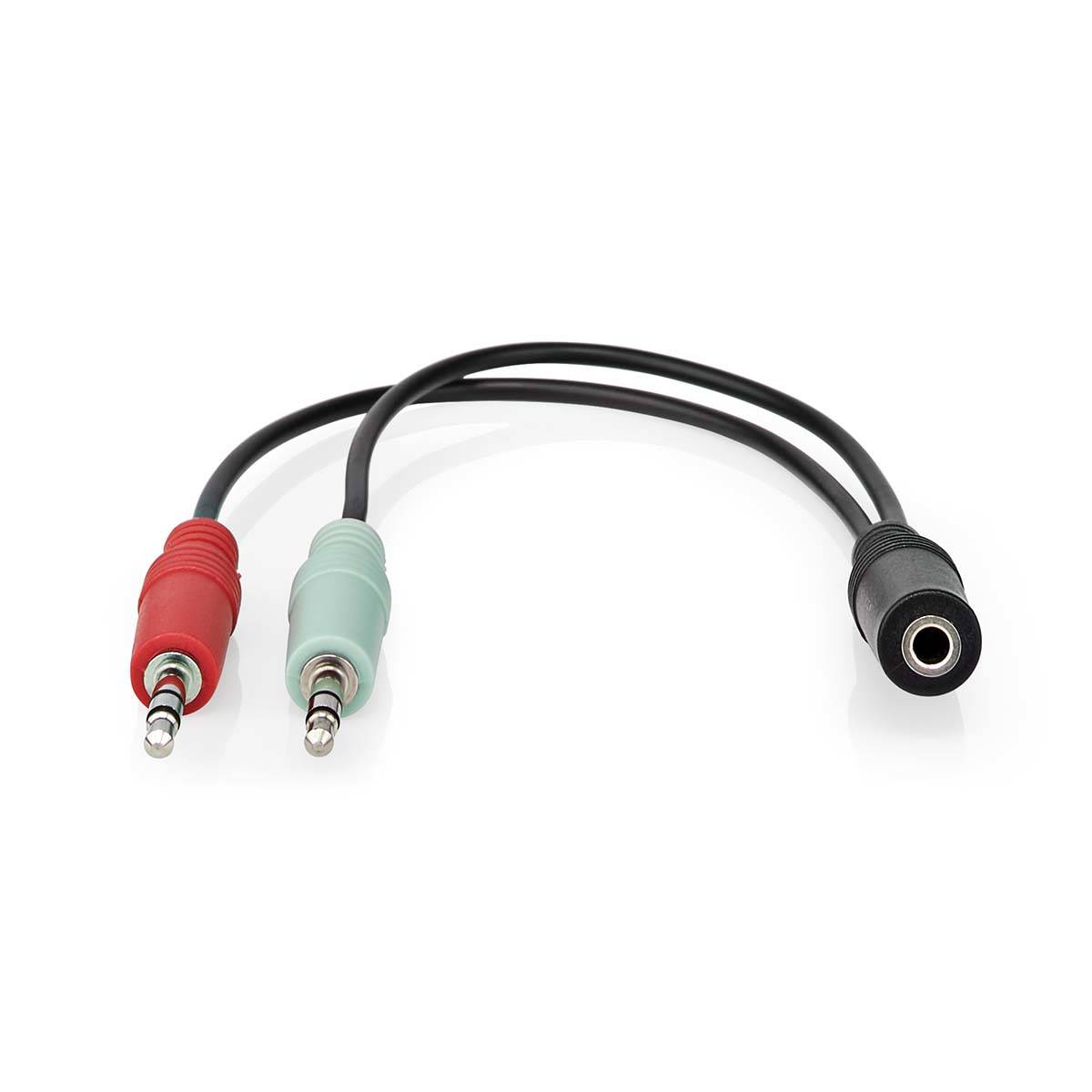Nedis Stereo-Audiokabel| 3.5 mm Buchse| 2x 3.5 Stecker| Vergoldet| 0.12 m| Rund|