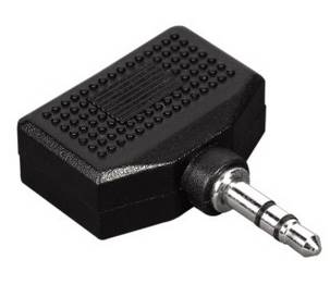 Hama Audio-Adapter, 3,5-mm-Klinken-St. - 2 x 3,5-mm-Klinken-Kupp., Stereo