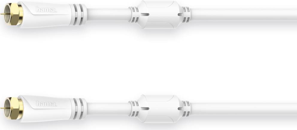 Hama Anschluss-/Verbindungskabel, a) von 1x F-Stecker, b) auf 1x F-Stecker, 3 Meter, dreifach geschi (00205252)